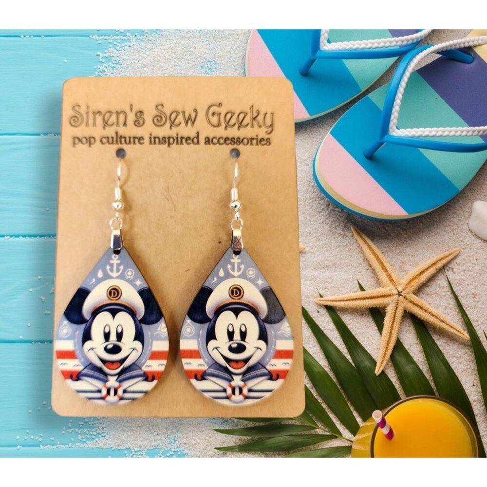 Mickey Mouse Disney Cruiseline Nautical Earrings